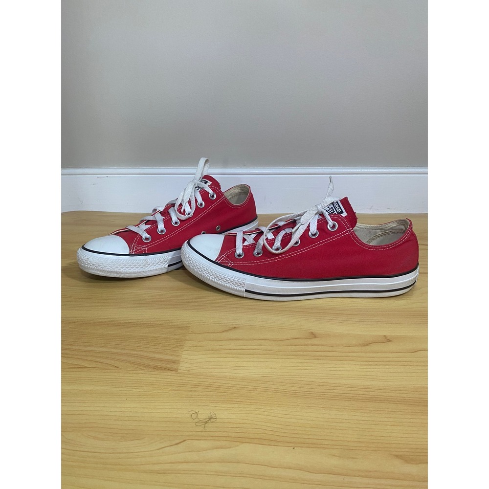 Converse Chuck Taylor All Star Low Top Red Canvas Sneakers M9696 Mens 8 Wo 10